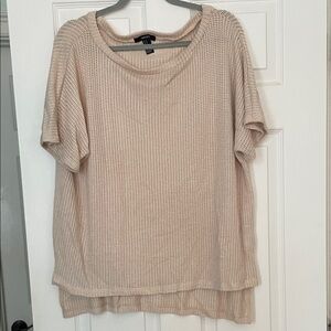 Women's Beige Knit Sweater Top M